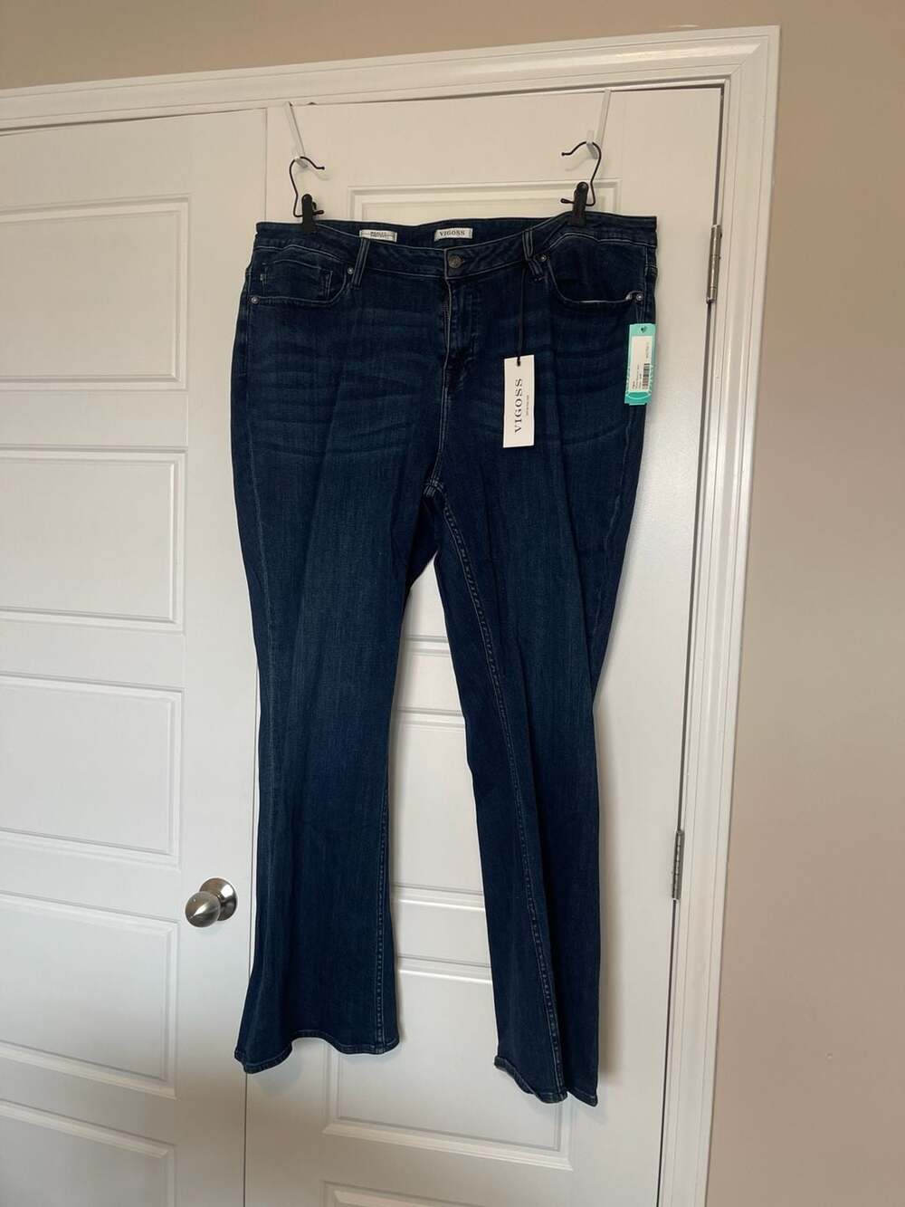 Vigoss Marley Bootcut Dark Wash Jeans Size 24W NWT